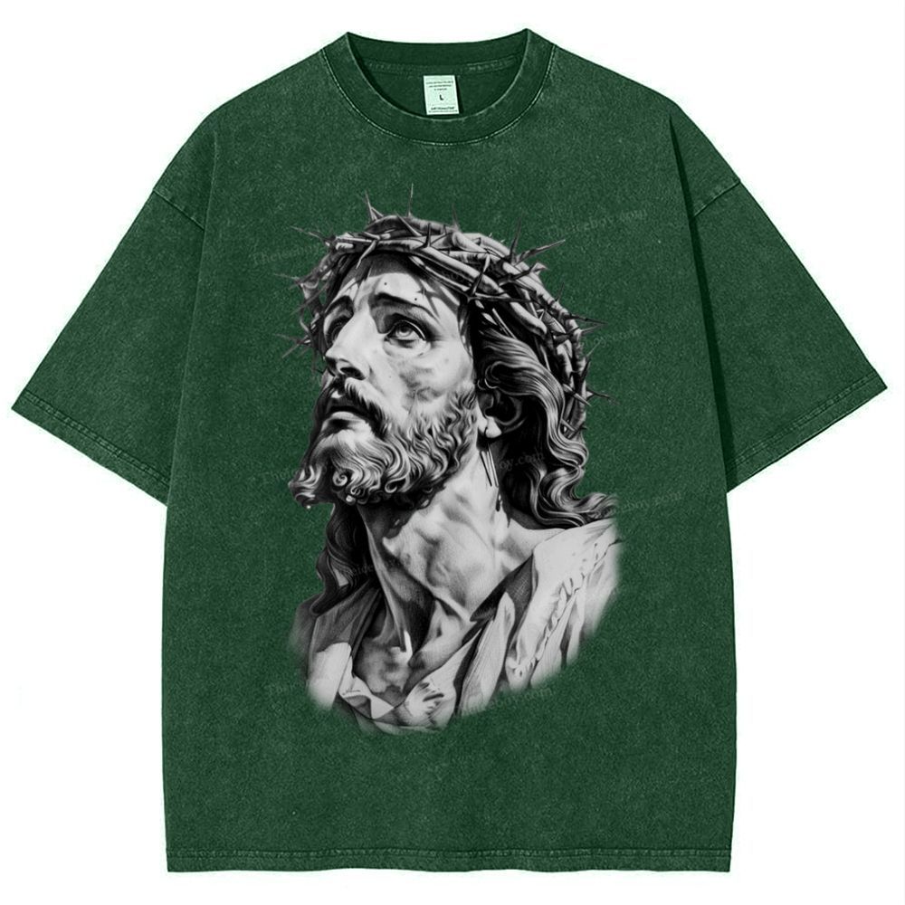 The Road to Rebirth - Jesus Leads the Way Snowflake Vintage Washed T-Shirt