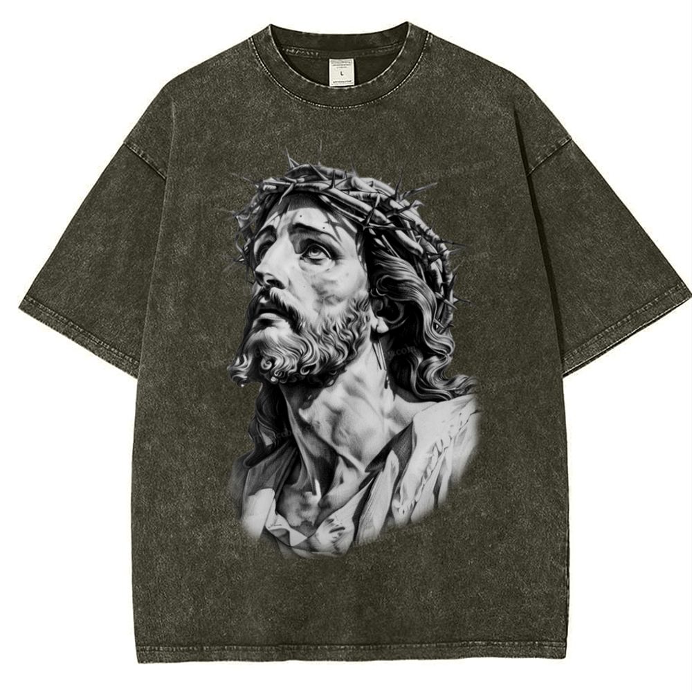 The Road to Rebirth - Jesus Leads the Way Snowflake Vintage Washed T-Shirt