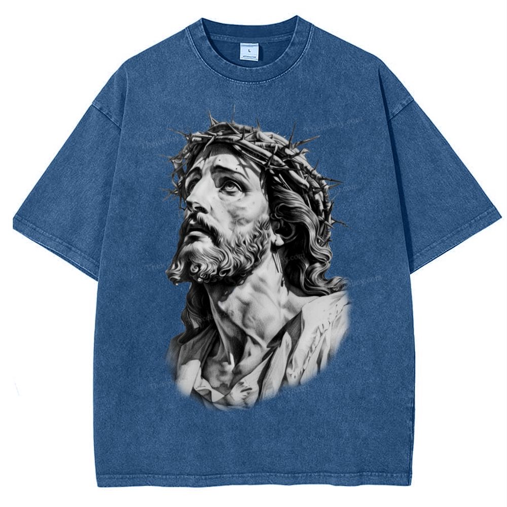 The Road to Rebirth - Jesus Leads the Way Snowflake Vintage Washed T-Shirt