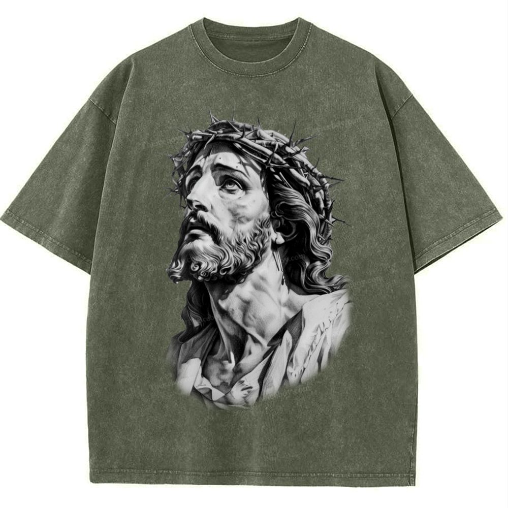 The Road to Rebirth - Jesus Leads the Way Snowflake Vintage Washed T-Shirt