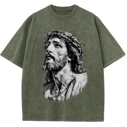 The Road to Rebirth - Jesus Leads the Way Snowflake Vintage Washed T-Shirt