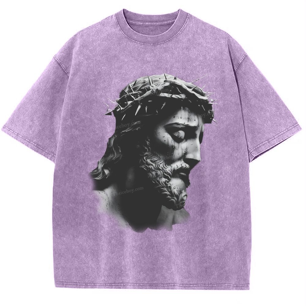 "The Way of Forgiveness - Jesus' Guidance Snowflake Vintage Washed T-Shirt
