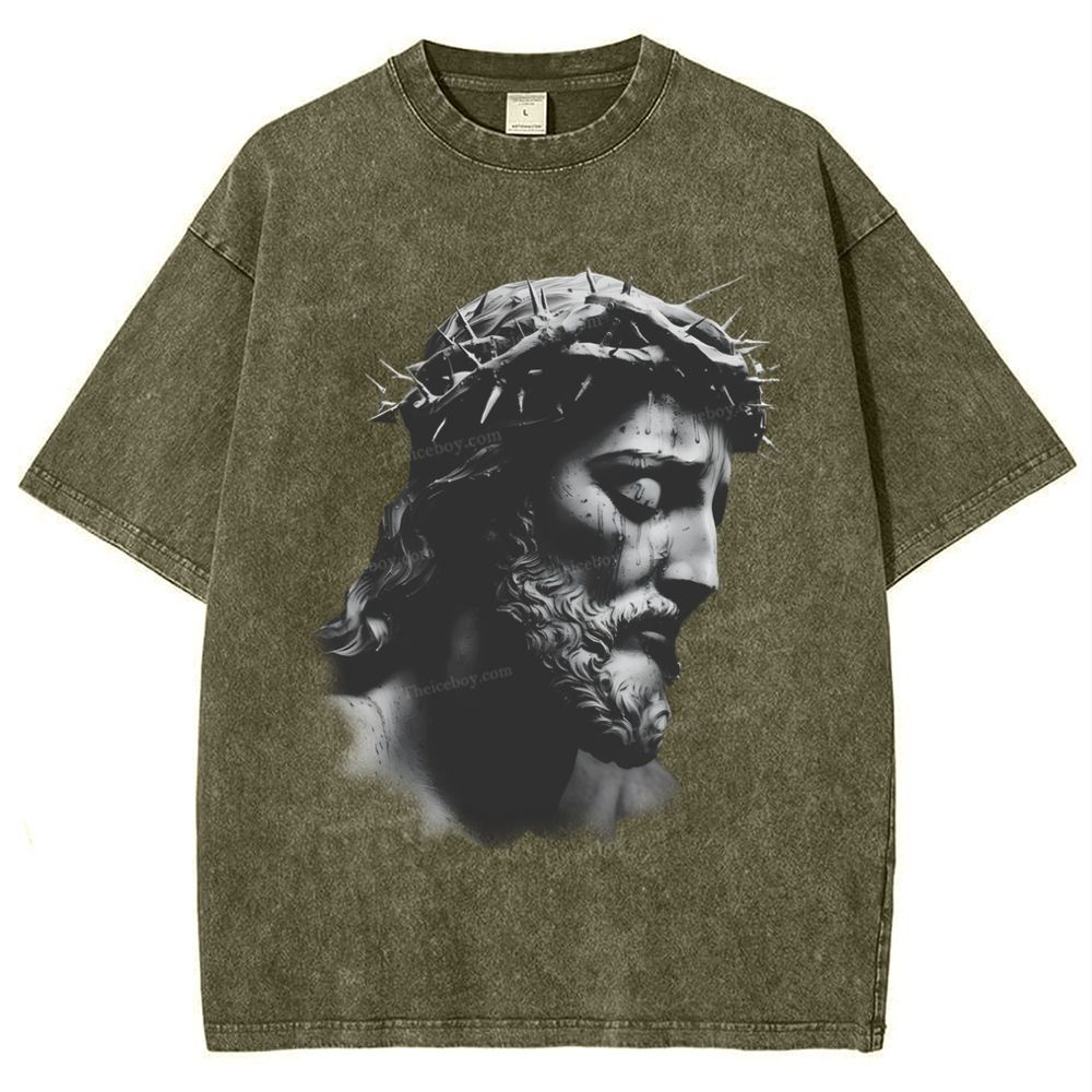 "The Way of Forgiveness - Jesus' Guidance Snowflake Vintage Washed T-Shirt