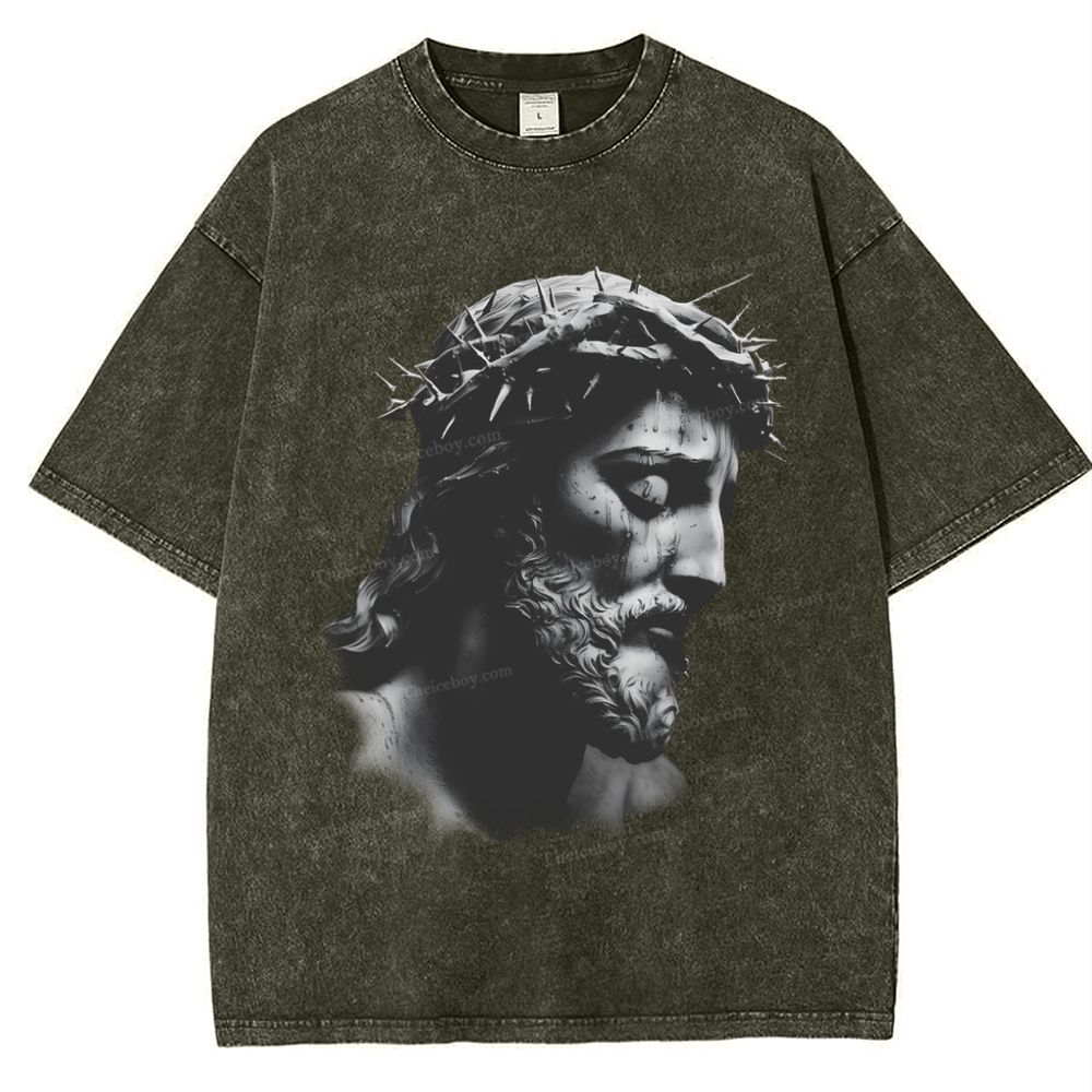 "The Way of Forgiveness - Jesus' Guidance Snowflake Vintage Washed T-Shirt