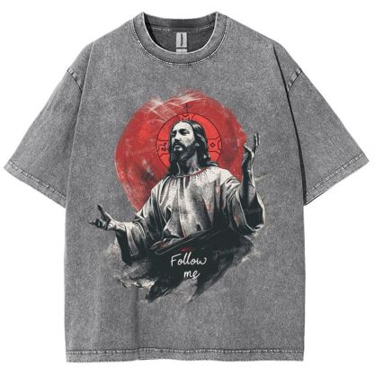 The Road to Rebirth - Jesus Leads the Way Snowflake Vintage Washed T-Shirt