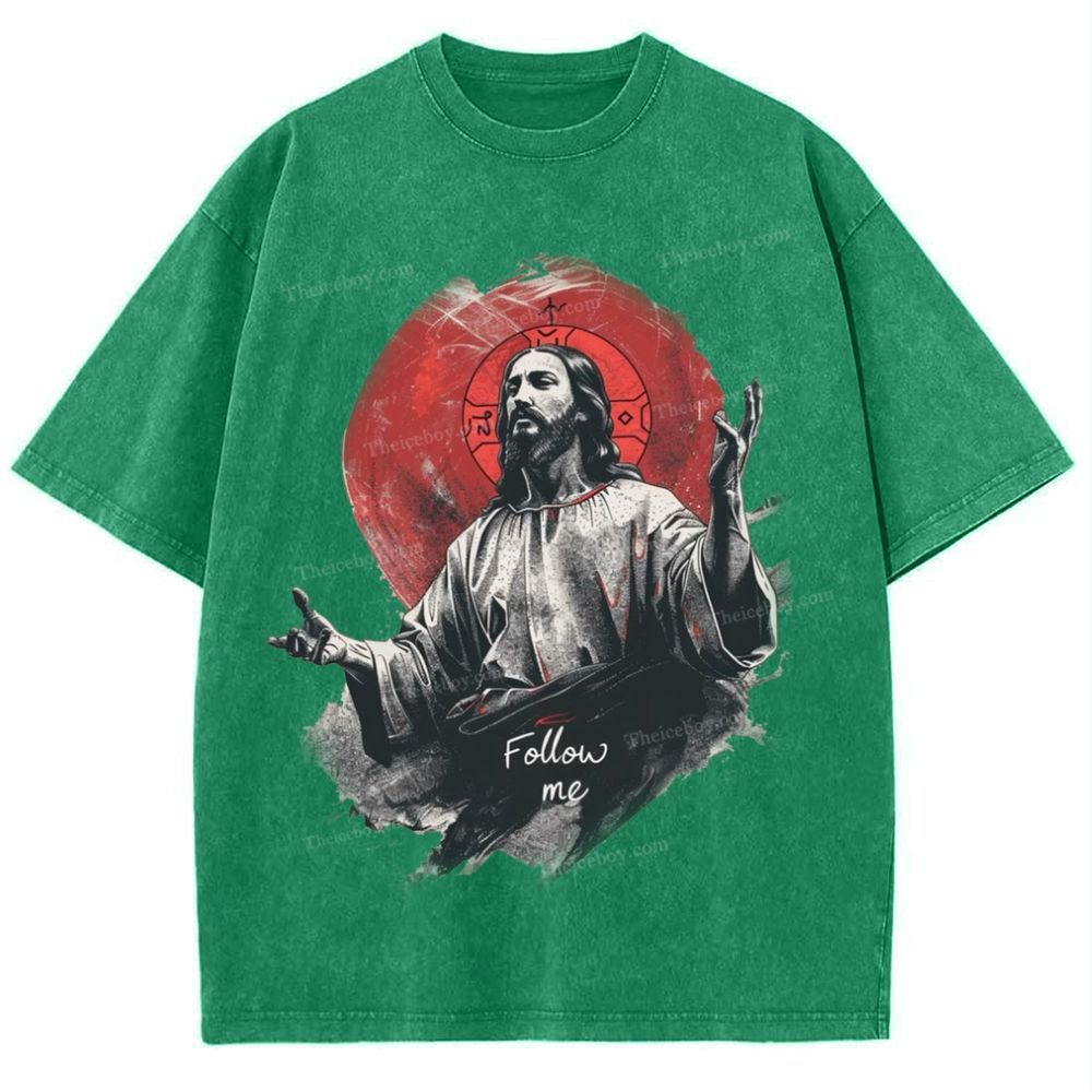 The Road to Rebirth - Jesus Leads the Way Snowflake Vintage Washed T-Shirt