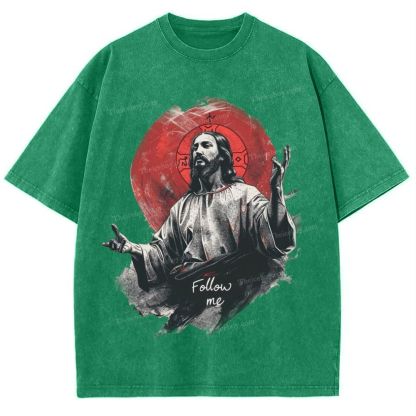 The Road to Rebirth - Jesus Leads the Way Snowflake Vintage Washed T-Shirt