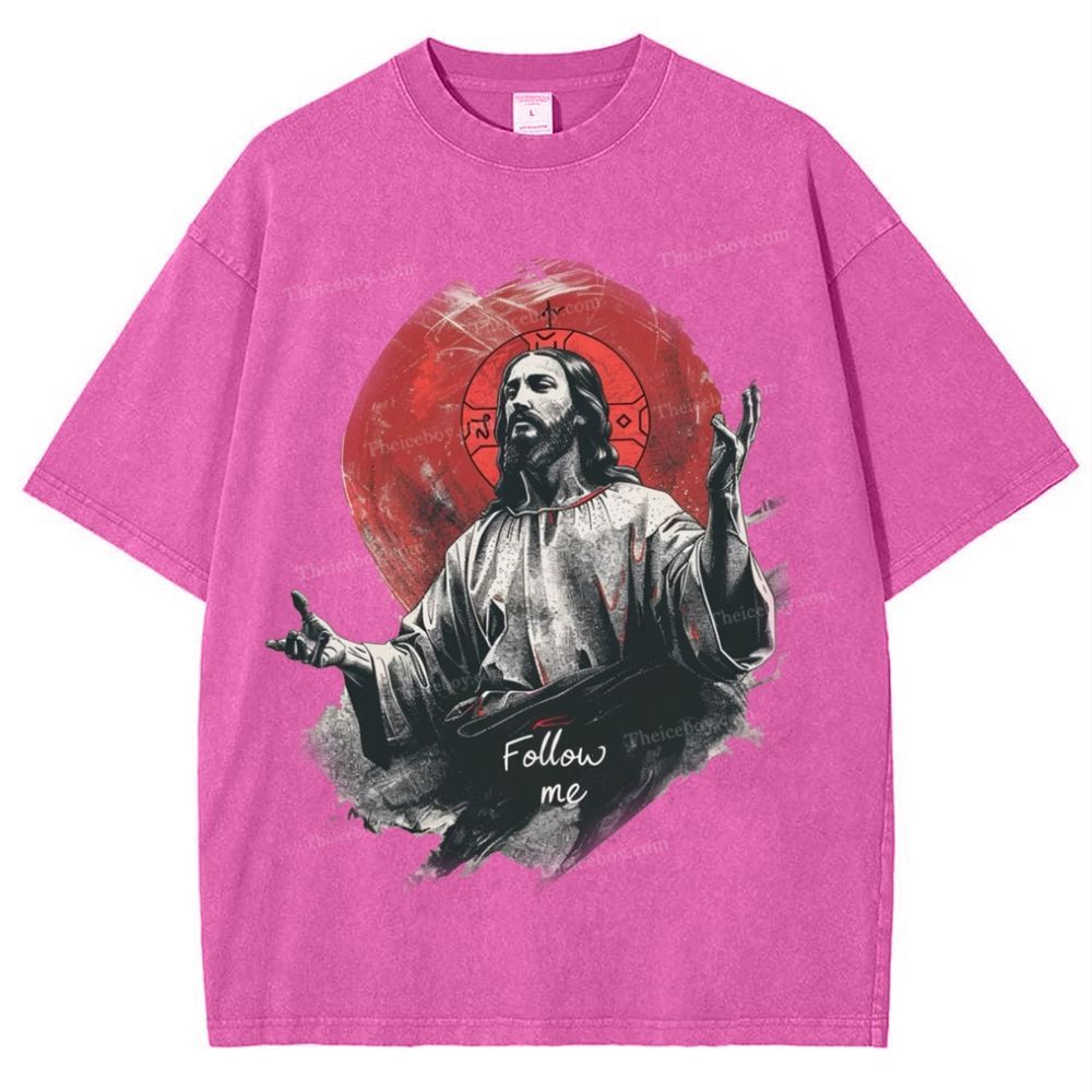 The Road to Rebirth - Jesus Leads the Way Snowflake Vintage Washed T-Shirt