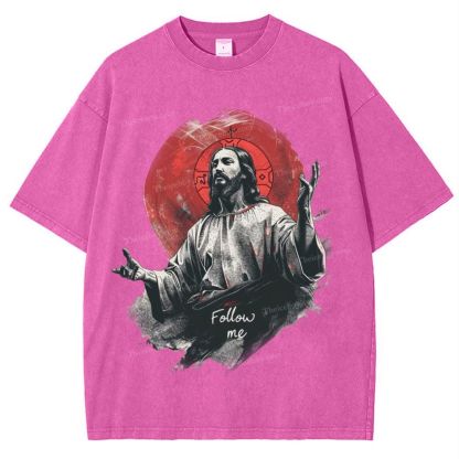 The Road to Rebirth - Jesus Leads the Way Snowflake Vintage Washed T-Shirt