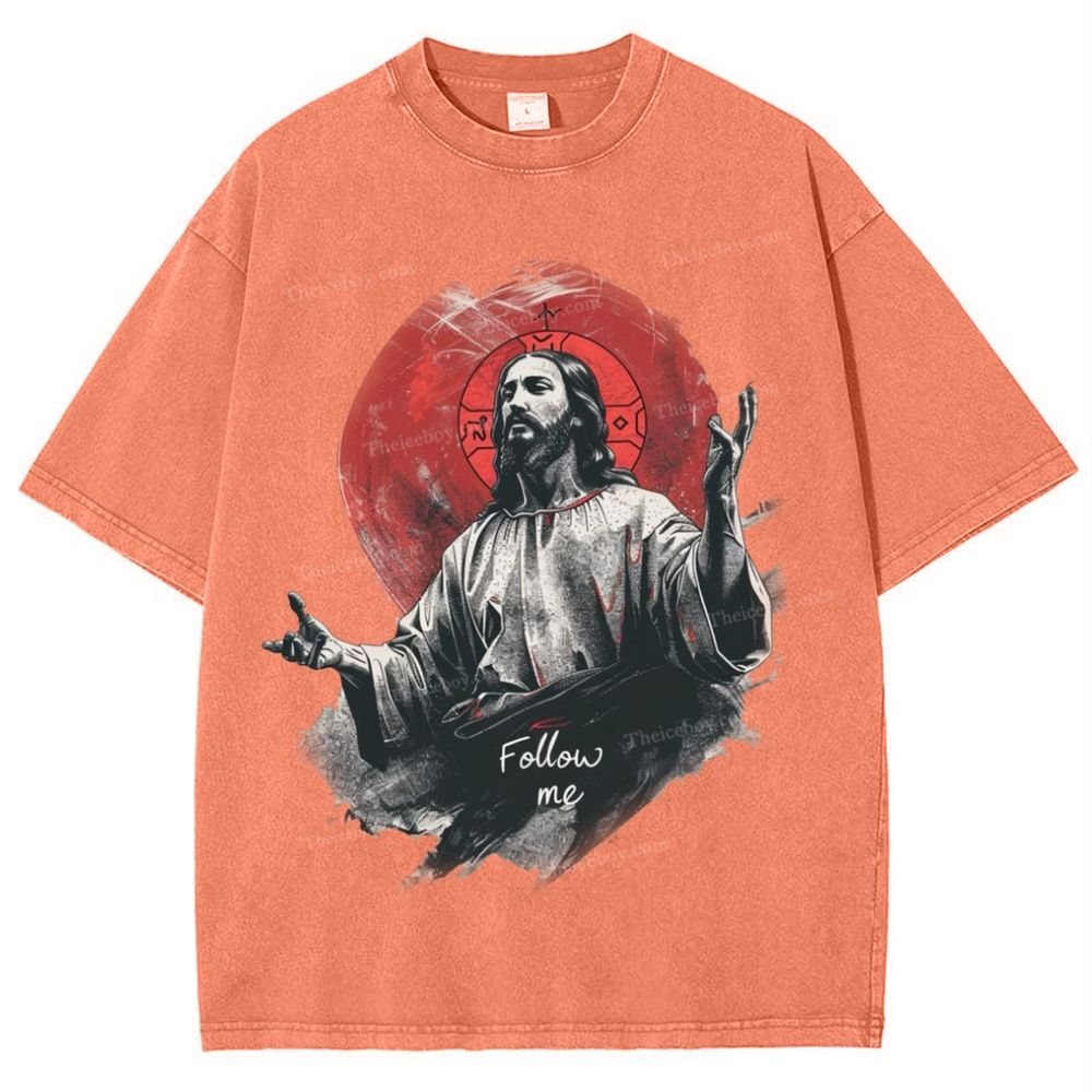 The Road to Rebirth - Jesus Leads the Way Snowflake Vintage Washed T-Shirt