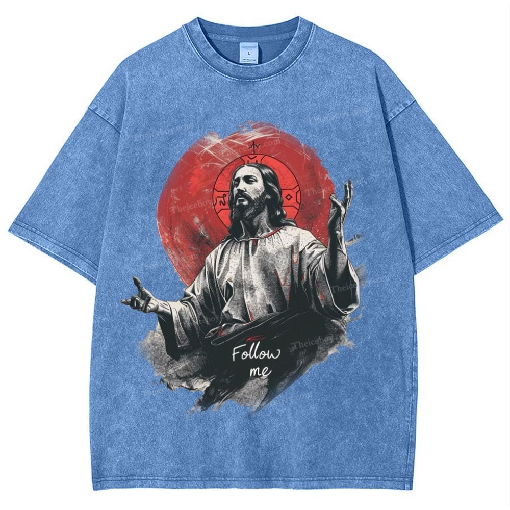 The Road to Rebirth - Jesus Leads the Way Snowflake Vintage Washed T-Shirt