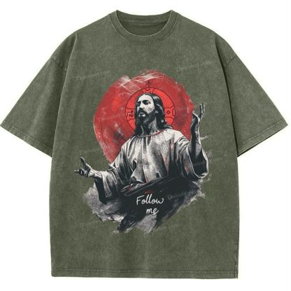 The Road to Rebirth - Jesus Leads the Way Snowflake Vintage Washed T-Shirt