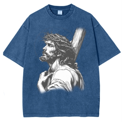 "Humility and obedience - Jesus' example Snowflake Vintage Washed T-Shirt