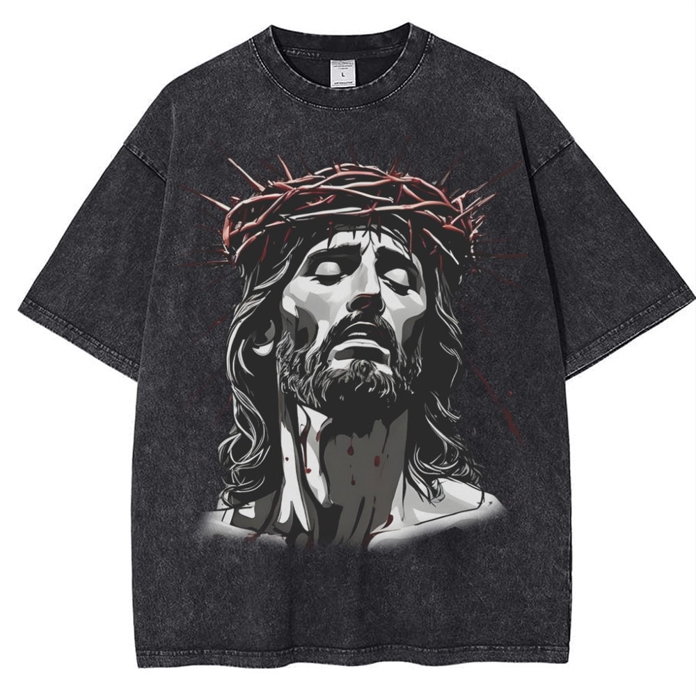 The Way of Forgiveness - Jesus' Guidance Snowflake Vintage Washed T-Shirt