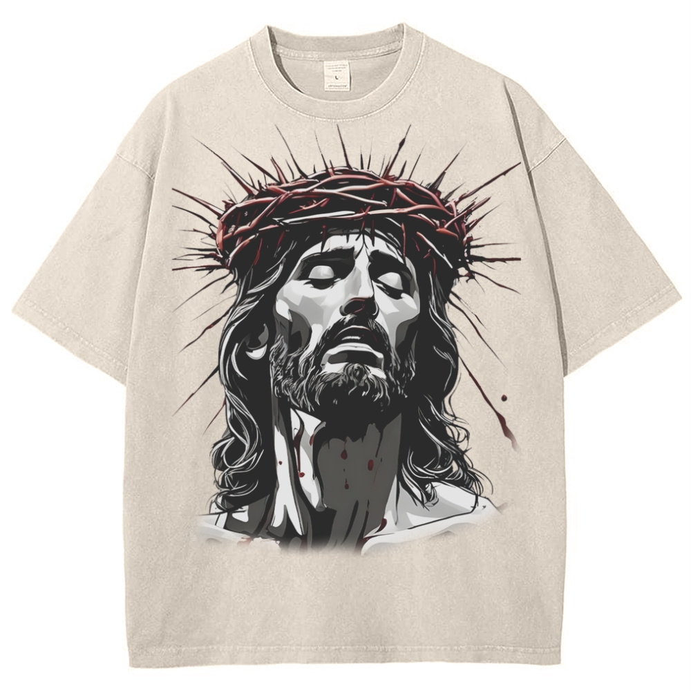 The Way of Forgiveness - Jesus' Guidance Snowflake Vintage Washed T-Shirt