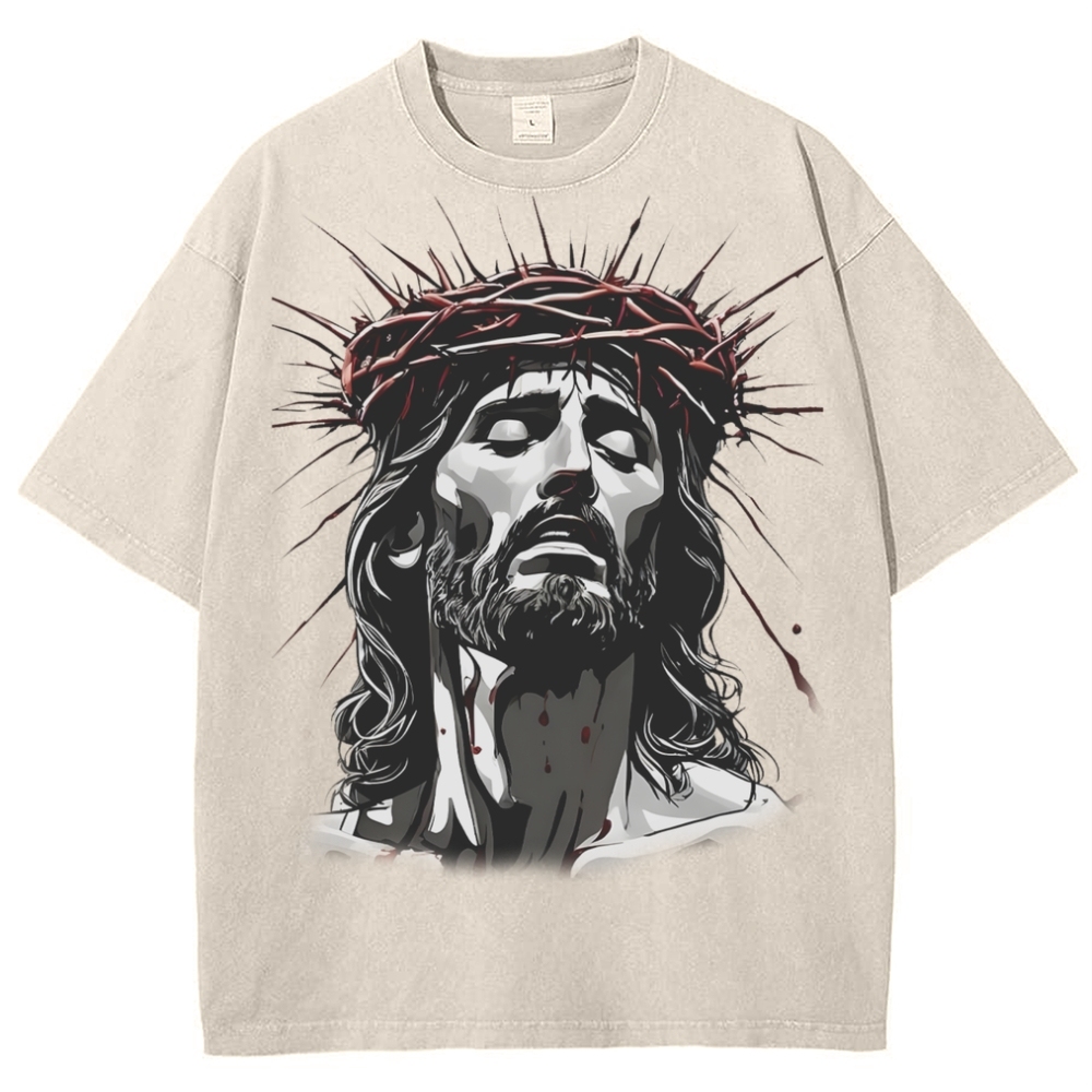 The Way of Forgiveness - Jesus' Guidance Snowflake Vintage Washed T-Shirt