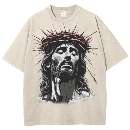 The Way of Forgiveness - Jesus' Guidance Snowflake Vintage Washed T-Shirt