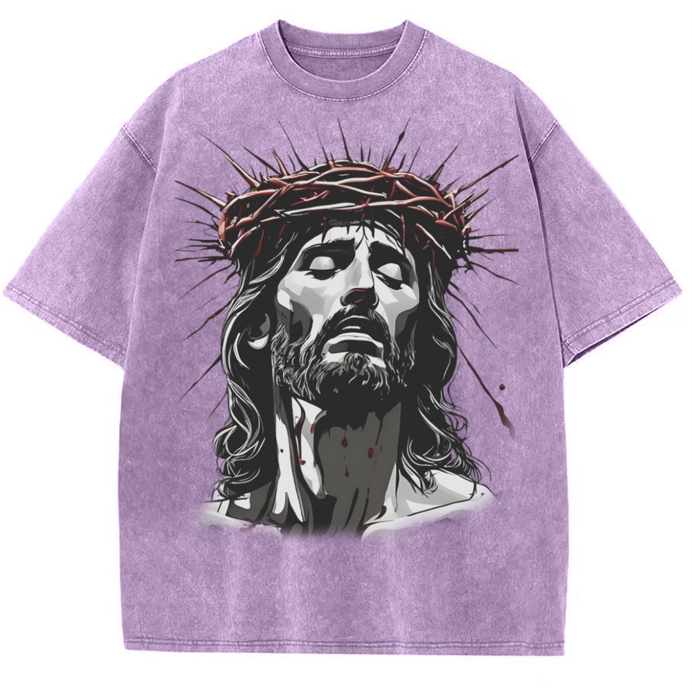 The Way of Forgiveness - Jesus' Guidance Snowflake Vintage Washed T-Shirt
