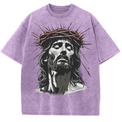 The Way of Forgiveness - Jesus' Guidance Snowflake Vintage Washed T-Shirt