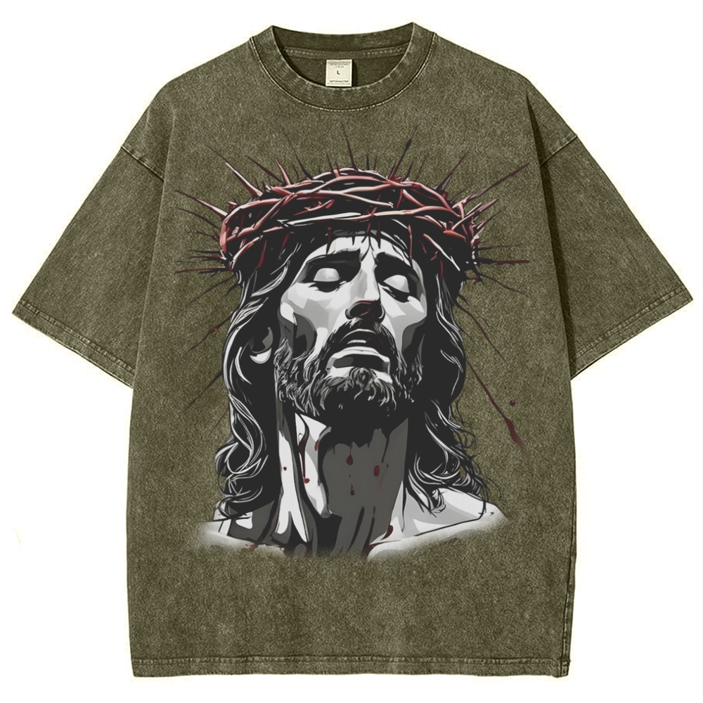 The Way of Forgiveness - Jesus' Guidance Snowflake Vintage Washed T-Shirt