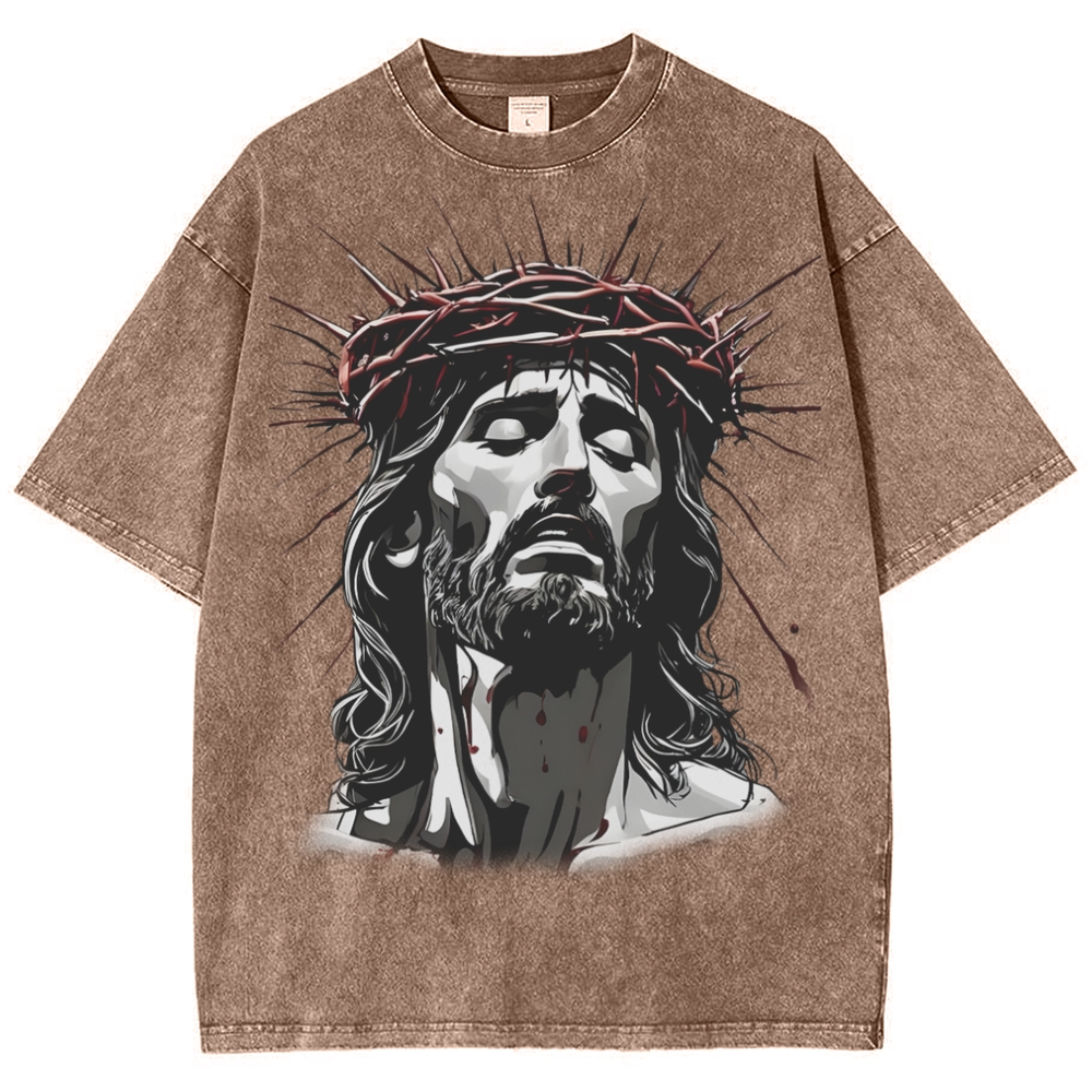 The Way of Forgiveness - Jesus' Guidance Snowflake Vintage Washed T-Shirt