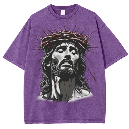 The Way of Forgiveness - Jesus' Guidance Snowflake Vintage Washed T-Shirt