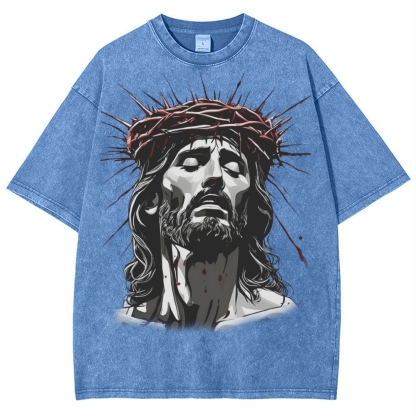 The Way of Forgiveness - Jesus' Guidance Snowflake Vintage Washed T-Shirt