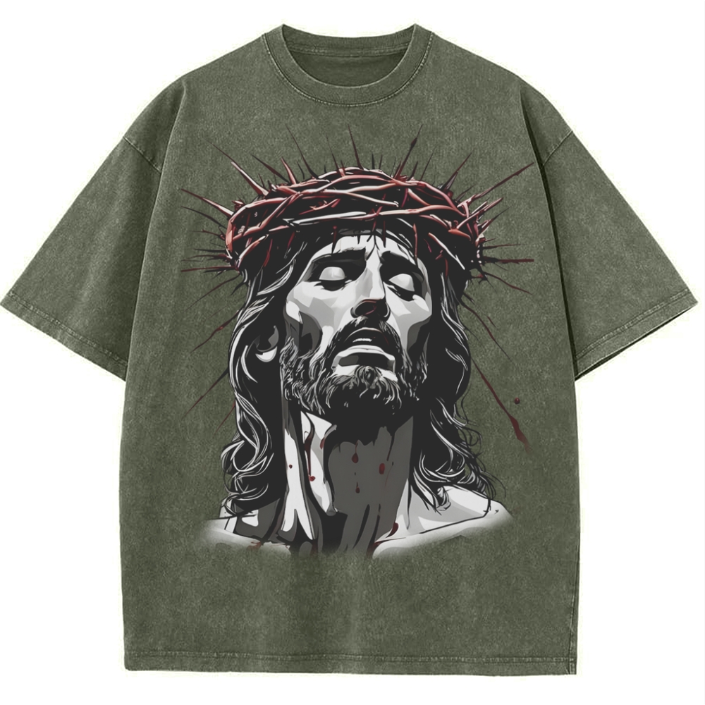 The Way of Forgiveness - Jesus' Guidance Snowflake Vintage Washed T-Shirt