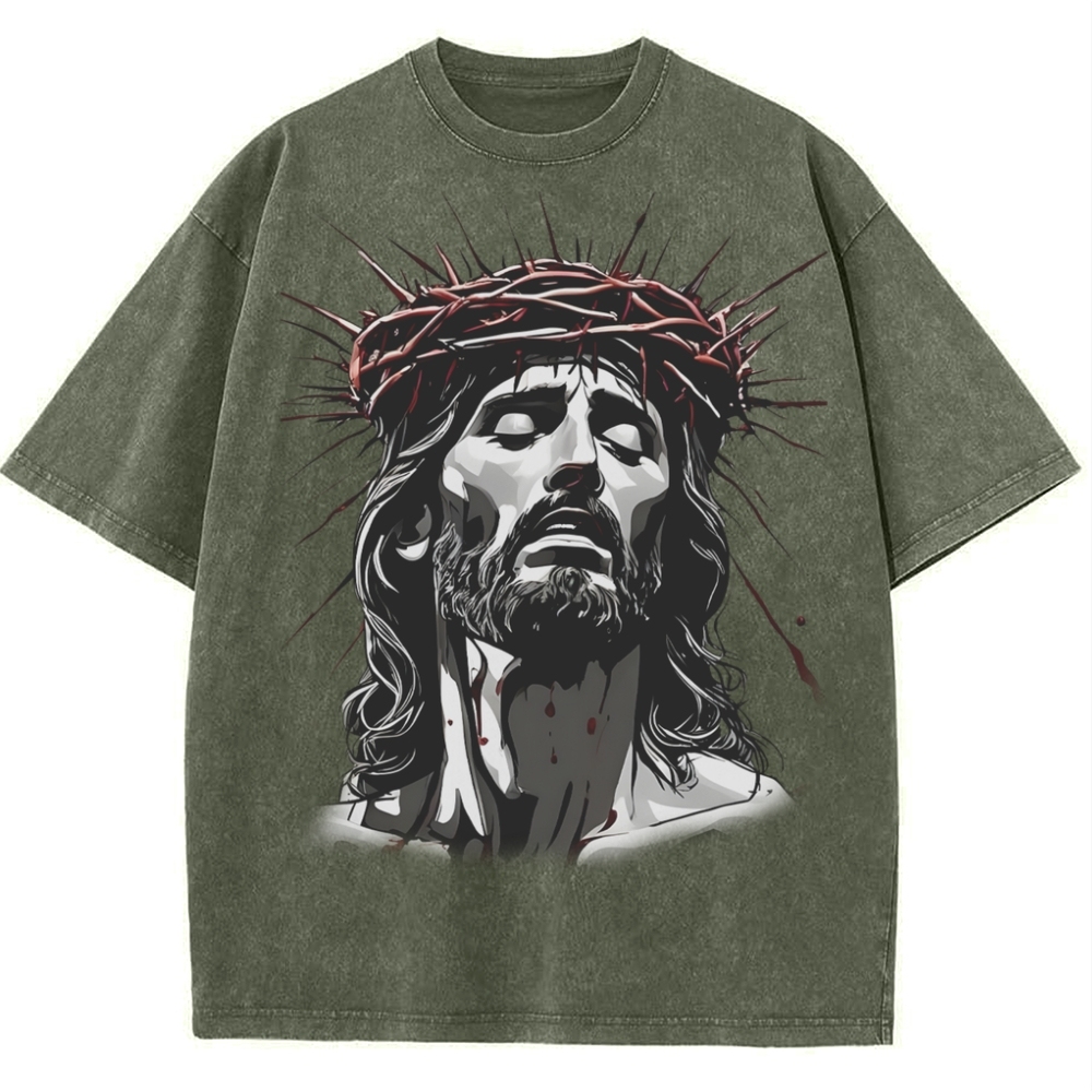 The Way of Forgiveness - Jesus' Guidance Snowflake Vintage Washed T-Shirt