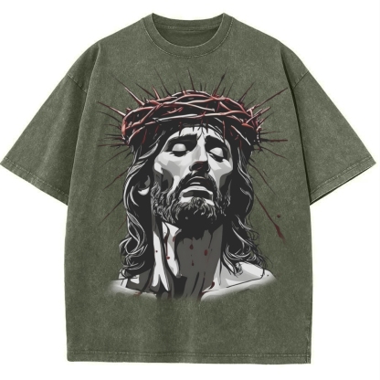 The Way of Forgiveness - Jesus' Guidance Snowflake Vintage Washed T-Shirt