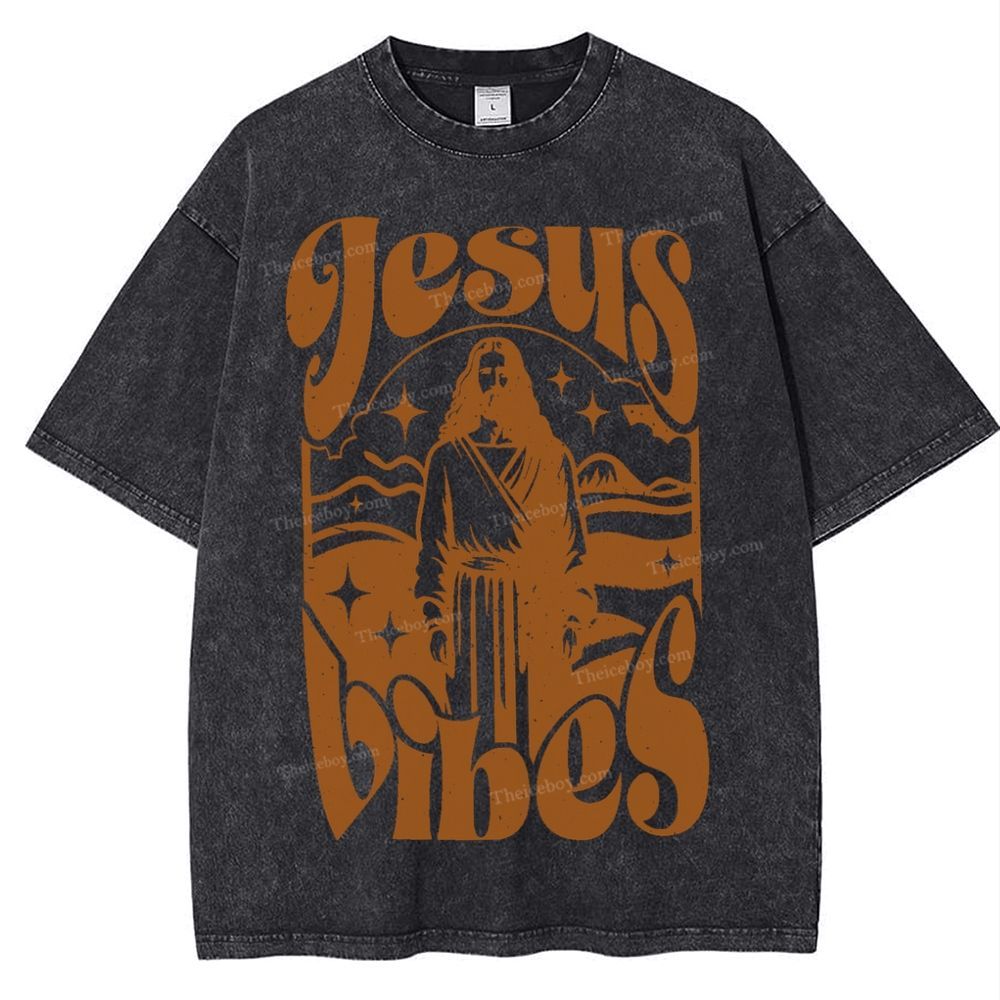 Jesus Snowflake Vintage Washed T-Shirt