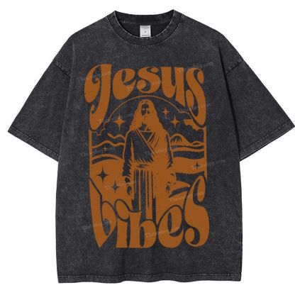 Jesus Snowflake Vintage Washed T-Shirt