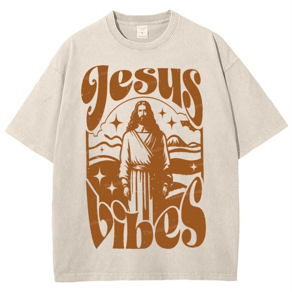 Jesus Snowflake Vintage Washed T-Shirt