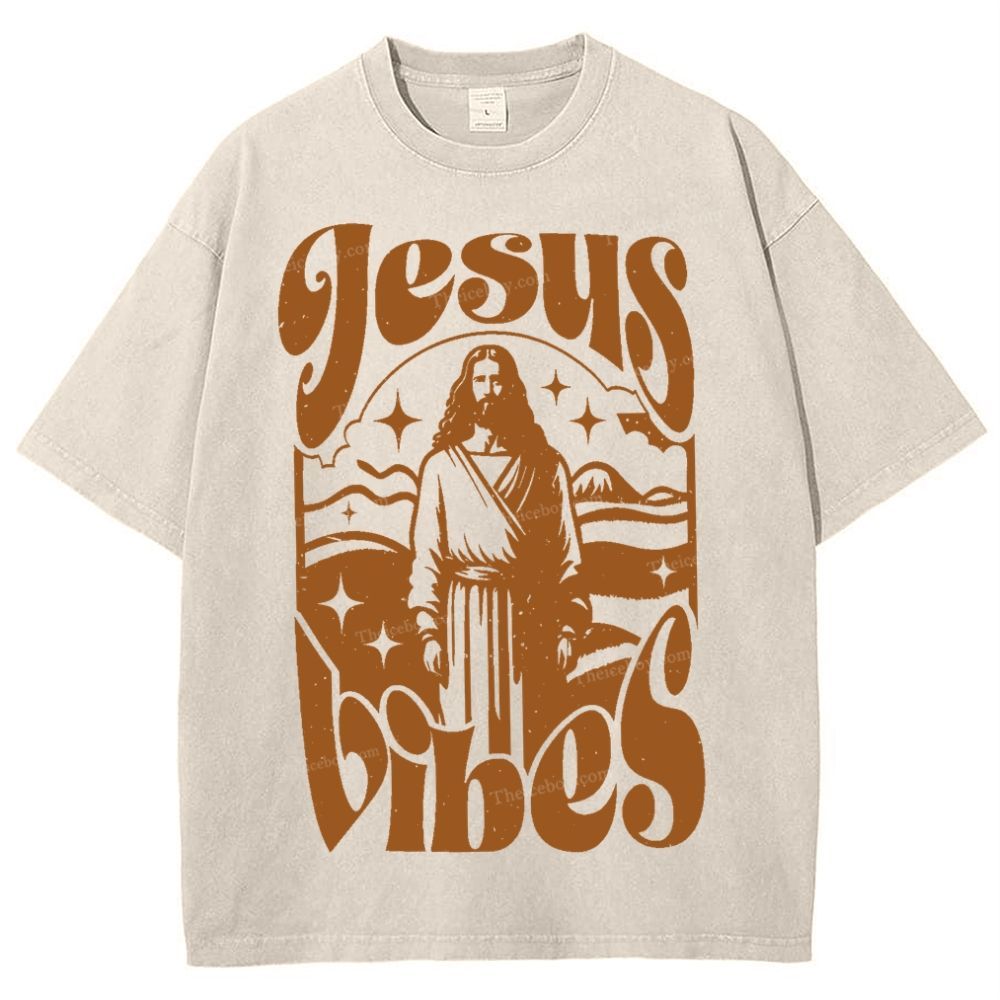Jesus Snowflake Vintage Washed T-Shirt