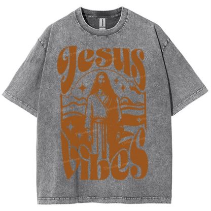 Jesus Snowflake Vintage Washed T-Shirt