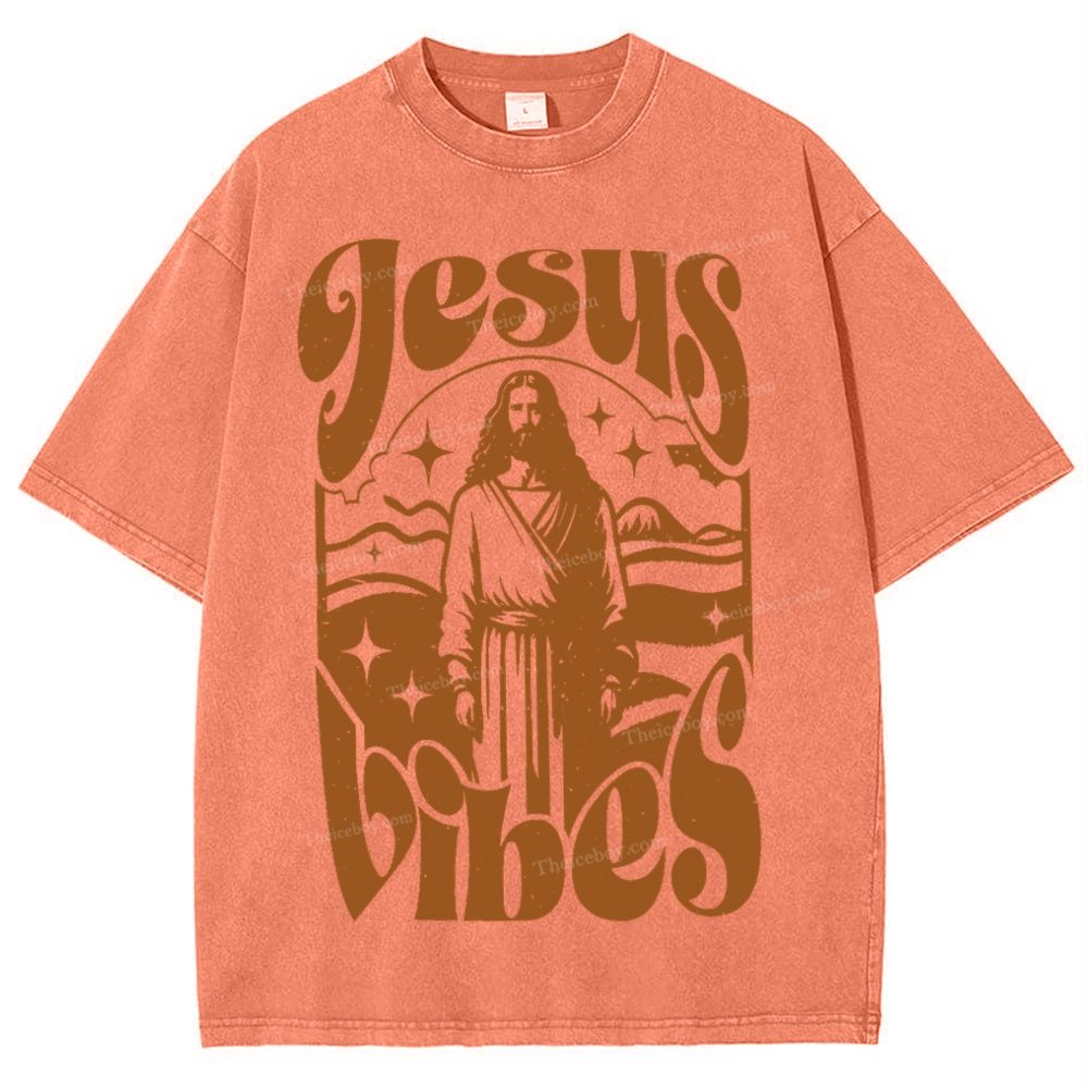 Jesus Snowflake Vintage Washed T-Shirt