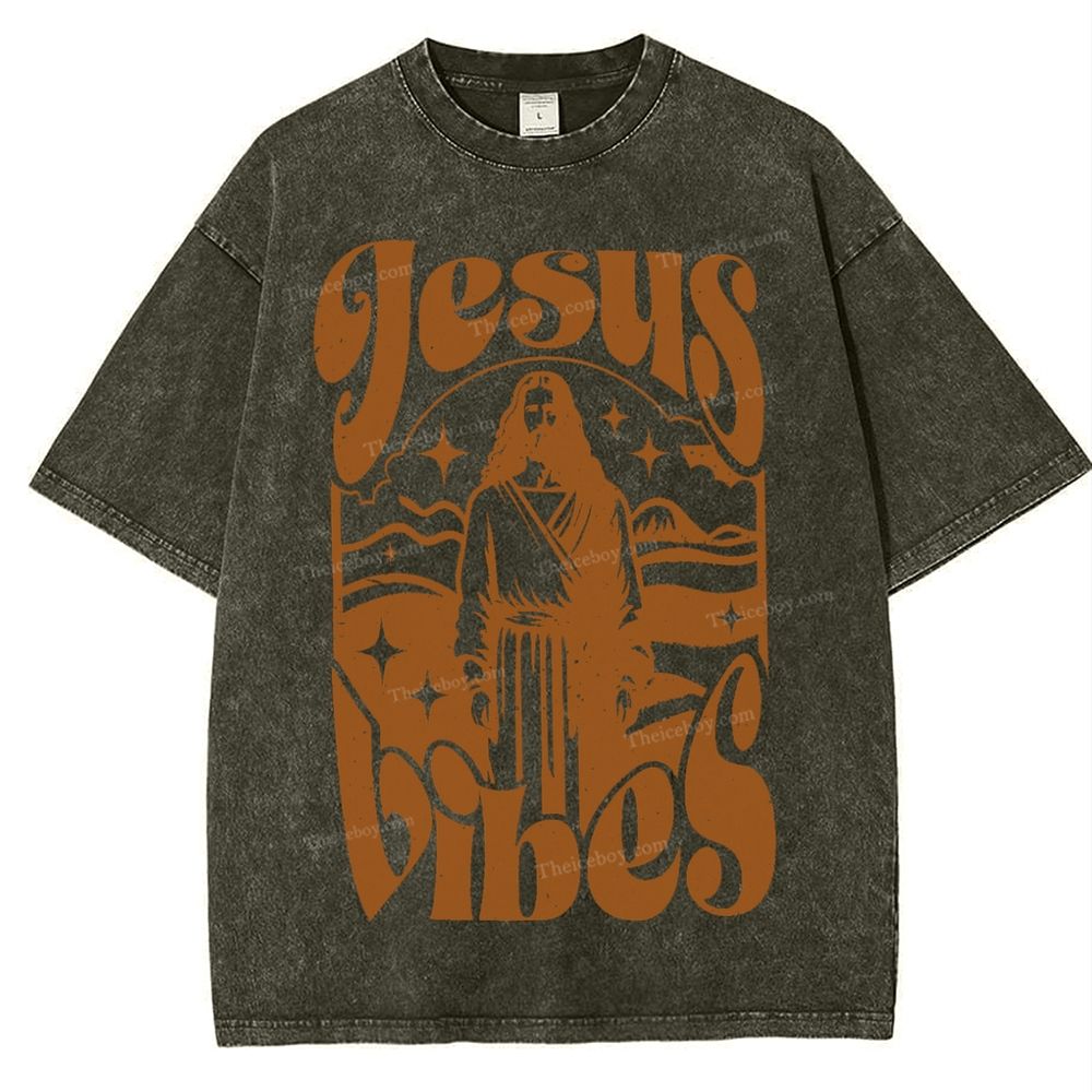 Jesus Snowflake Vintage Washed T-Shirt