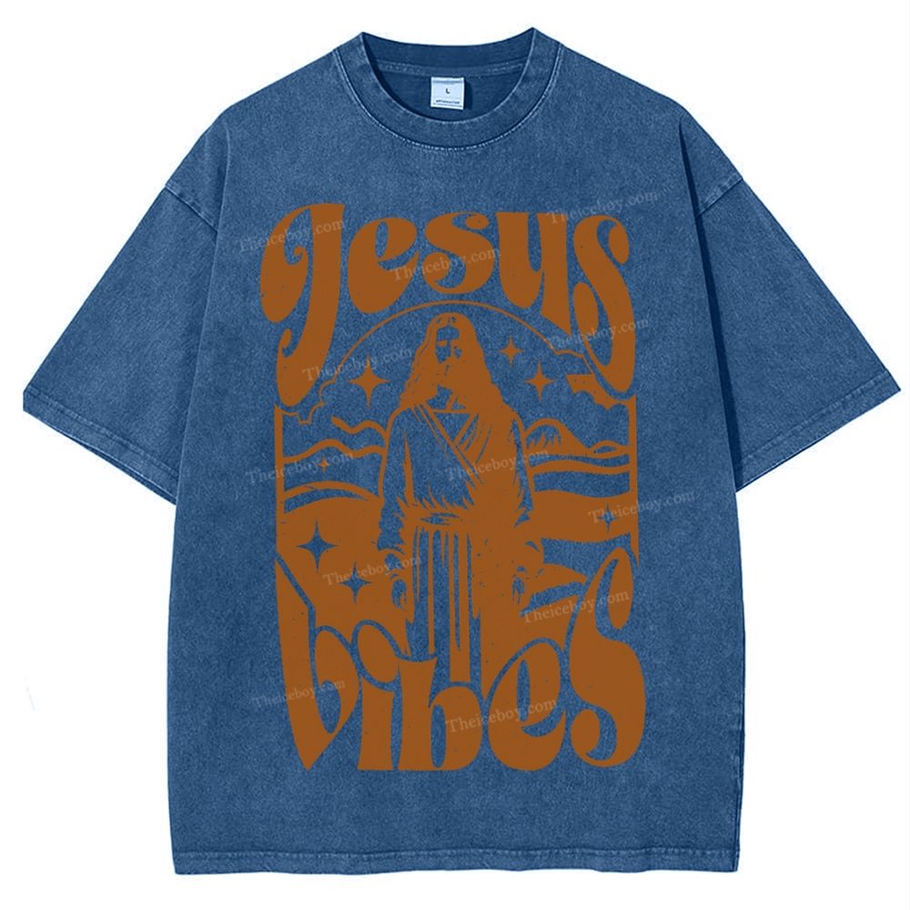 Jesus Snowflake Vintage Washed T-Shirt