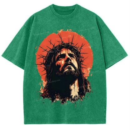 Faith, Hope, Love - Jesus' Teachings Snowflake Vintage Washed T-Shirt