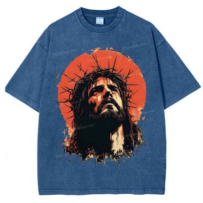 Faith, Hope, Love - Jesus' Teachings Snowflake Vintage Washed T-Shirt