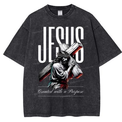 Jesus Snowflake Vintage Washed T-Shirt