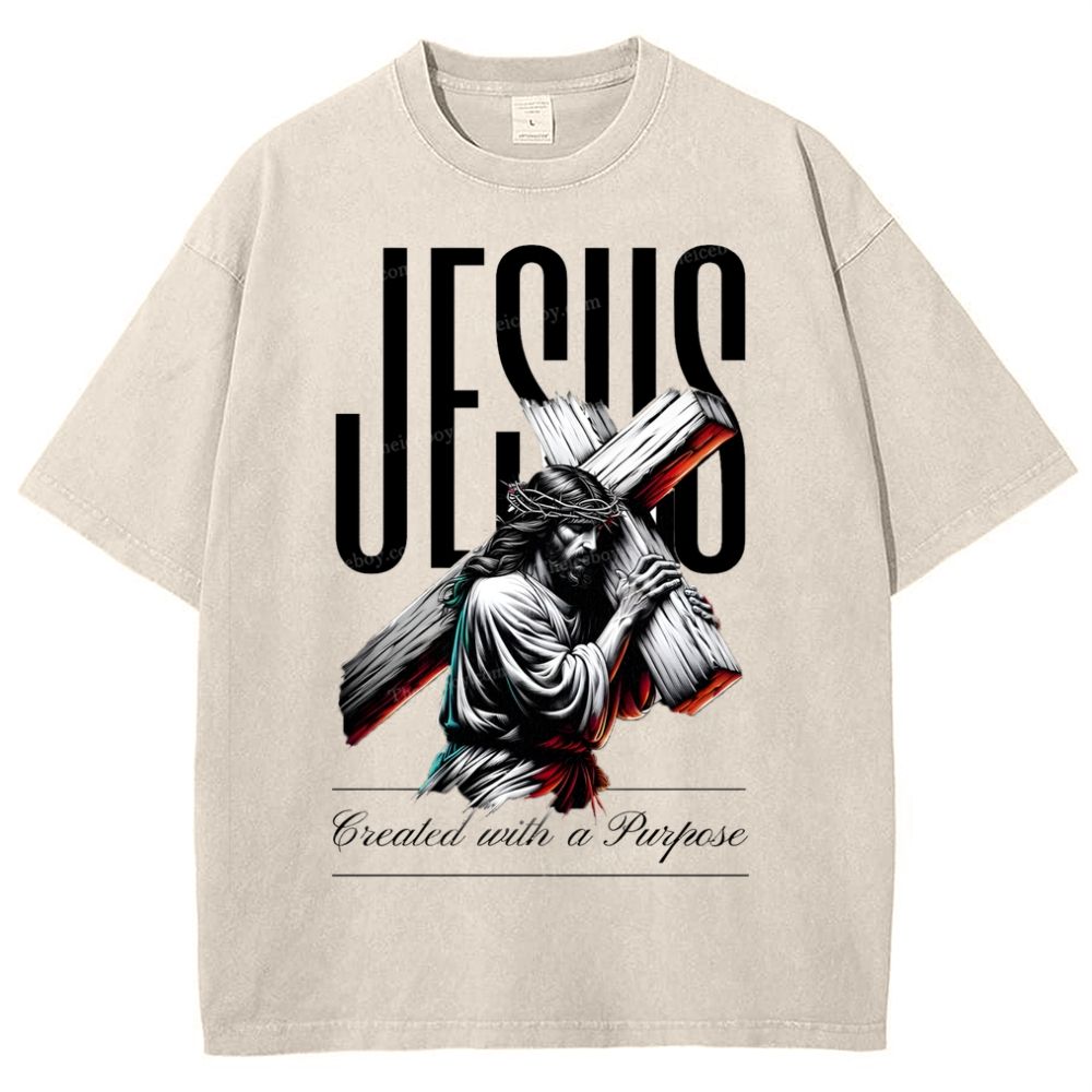 Jesus Snowflake Vintage Washed T-Shirt