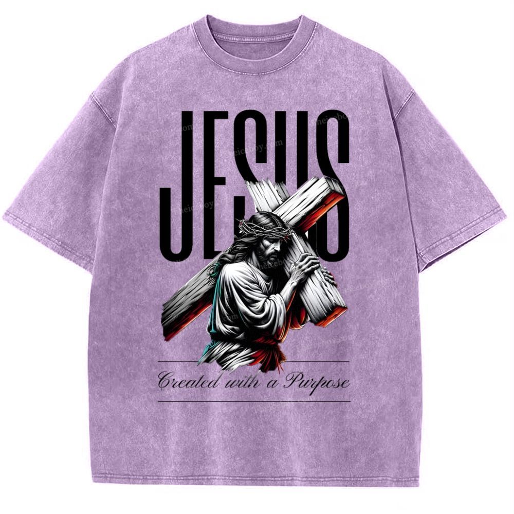 Jesus Snowflake Vintage Washed T-Shirt
