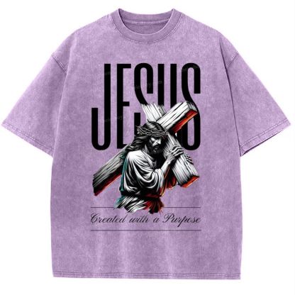 Jesus Snowflake Vintage Washed T-Shirt