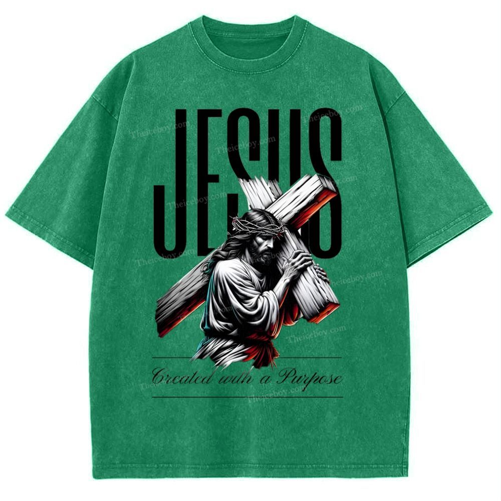 Jesus Snowflake Vintage Washed T-Shirt