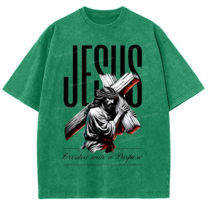 Jesus Snowflake Vintage Washed T-Shirt