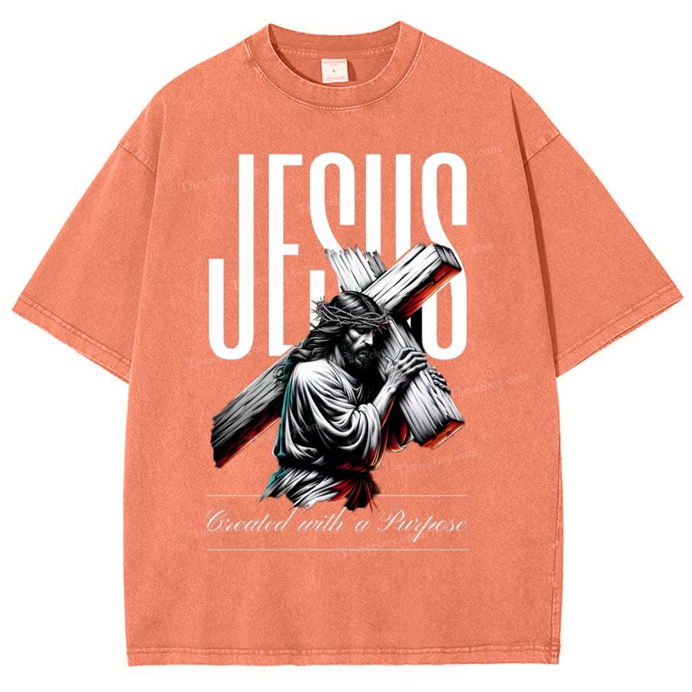 Jesus Snowflake Vintage Washed T-Shirt