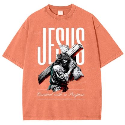 Jesus Snowflake Vintage Washed T-Shirt