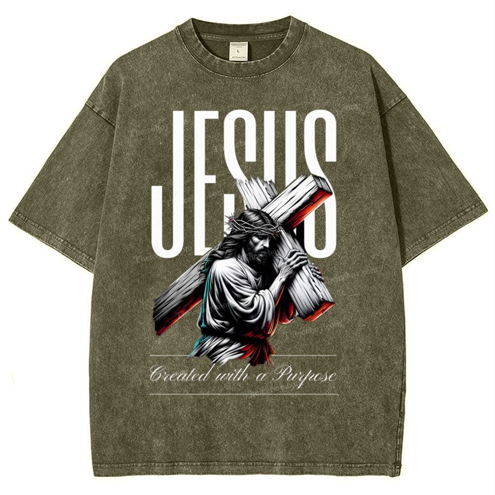 Jesus Snowflake Vintage Washed T-Shirt