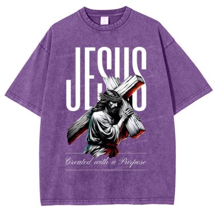 Jesus Snowflake Vintage Washed T-Shirt